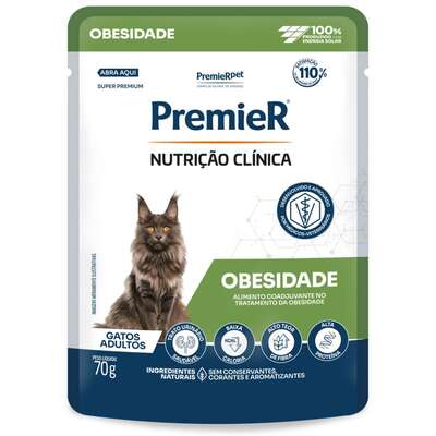Ração Úmida Premier Nutrição Clínica Obesidade para Gatos Adultos