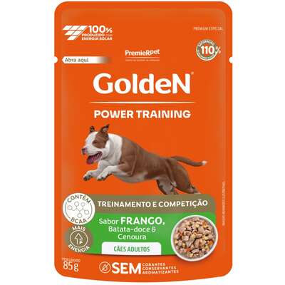 Ração Úmida Premier Golden Gourmet Power Training para Cães Adultos sabor Frango e Vegetais