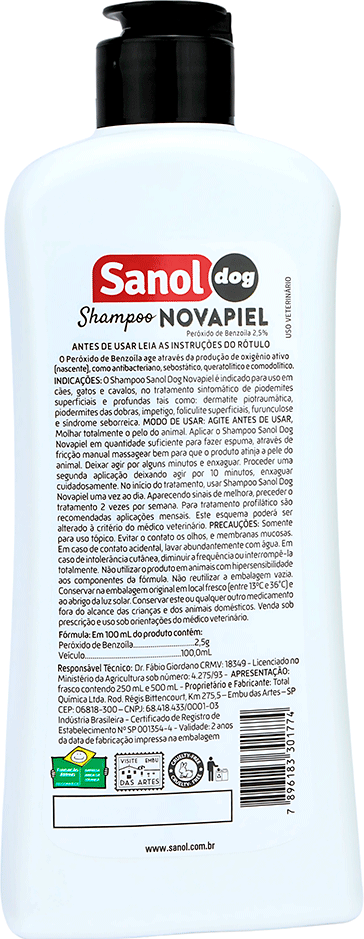 Shampoo Novapiel Sanol Dog - 500 mL