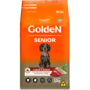 Ração Seca Premier Golden Sênior Mini Bits para Cães Raças Pequenas sabor Carne e Arroz - 3Kg