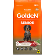 Ração Seca Premier Golden Sênior Mini Bits para Cães Raças Pequenas sabor Carne e Arroz - 10,1Kg