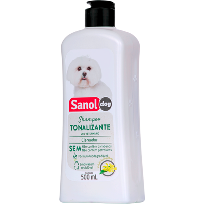 Shampoo Sanol Dog Tonalizante Pelos Claros - 500 mL