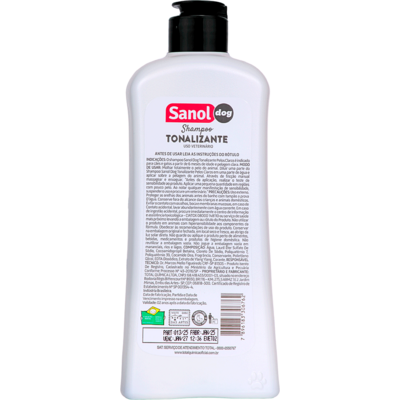 Shampoo Sanol Dog Tonalizante Pelos Claros - 500 mL