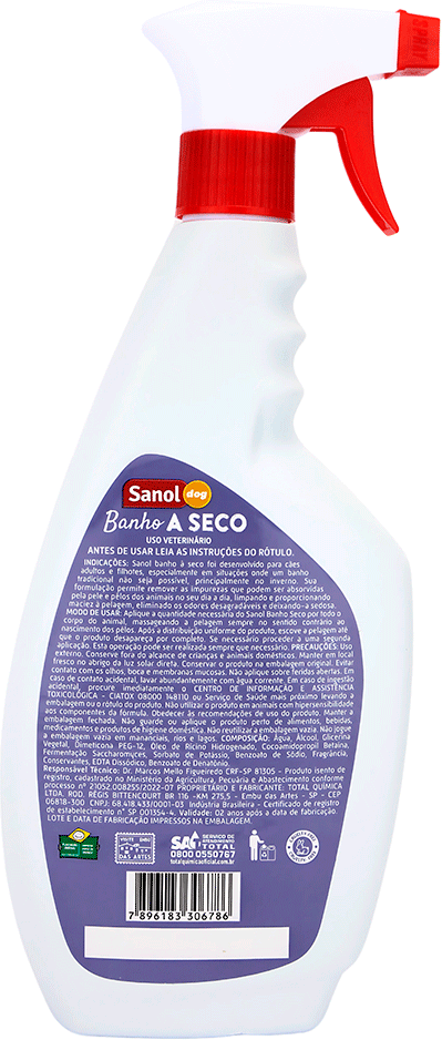 Banho a Seco Sanol Dog -500ml