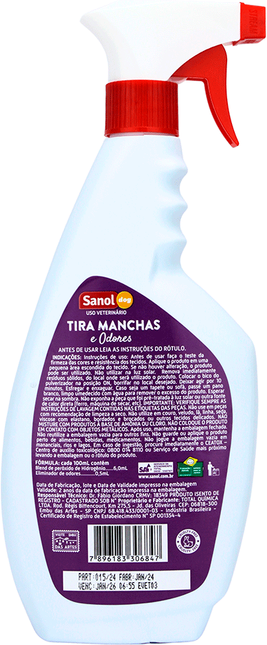 Tira Manchas e Odores Pet Sanol Dog - 500ml