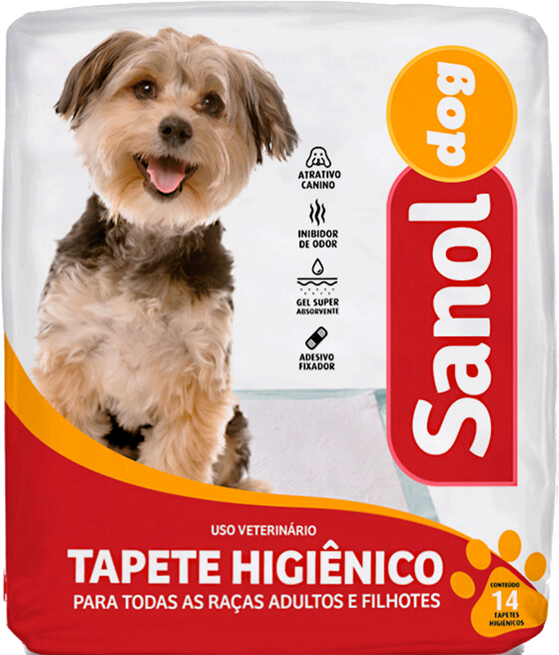 Tapete Higiênico Sanol Dog para Cães - 14 Unidades