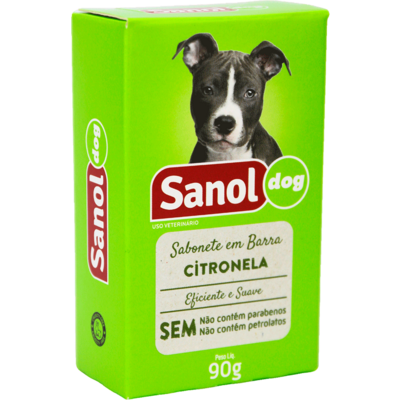 Sabonete Sanol Dog Citronela para Cães e Gatos