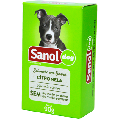Sabonete Sanol Dog Citronela para Cães e Gatos