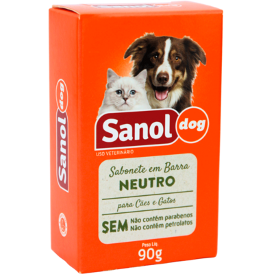Sabonete Sanol Dog Neutro para Cães e Gatos