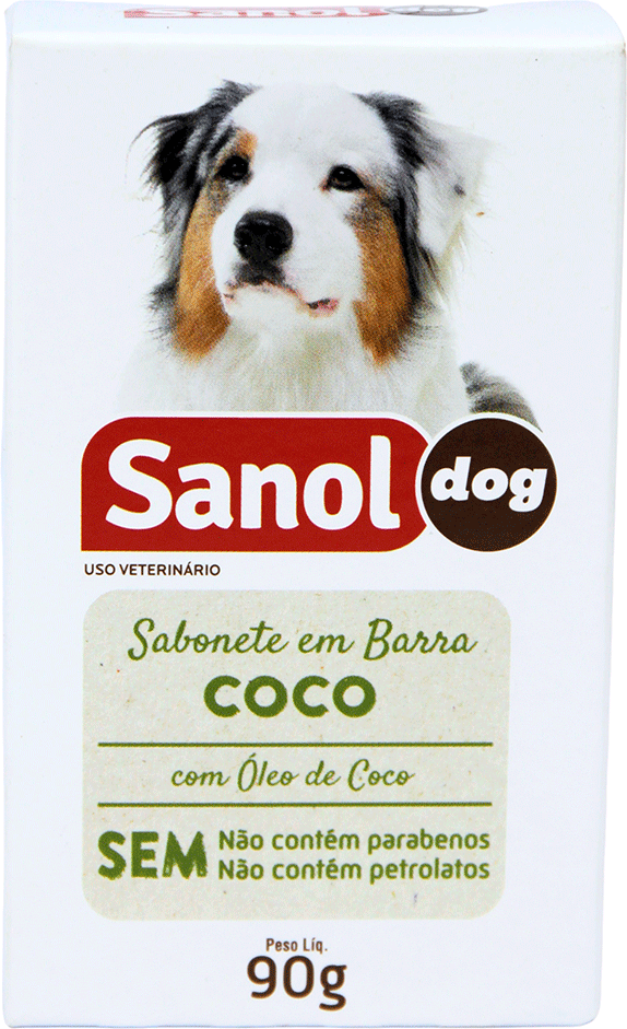 Sabonete Sanol Dog Coco para Cães e Gatos - 90 g