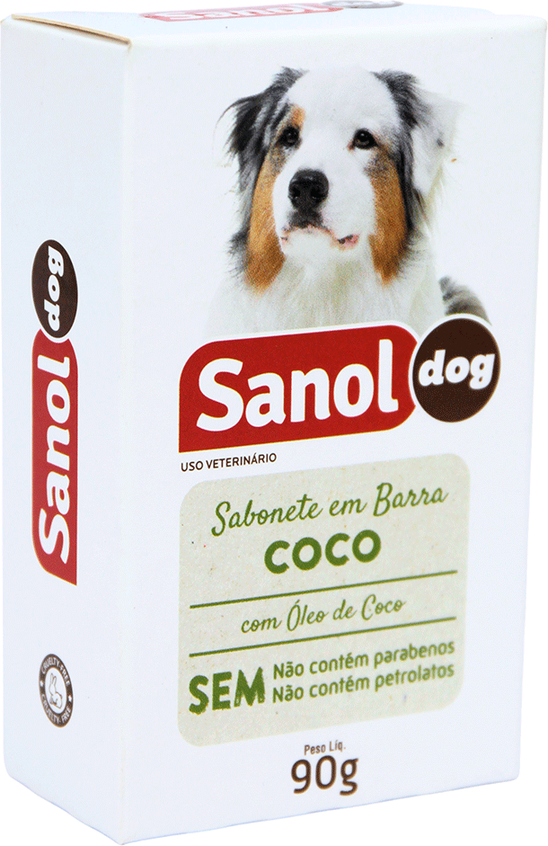 Sabonete Sanol Dog Coco para Cães e Gatos - 90 g