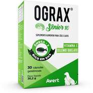 Suplemento Alimentar Avert Ograx Sênior 10 para Cães e Gatos - 30 Cápsulas