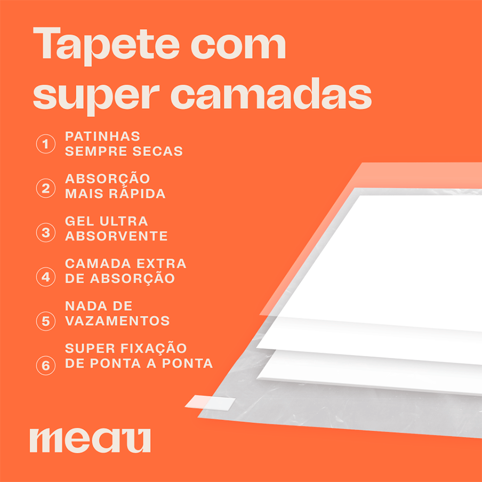 Tapete Higiênico Meau Giga para Cães - 20 Unidades