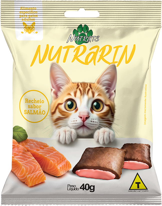 Petisco Nutrats Nutrarin Nuggets Urinary para Gatos sabor Salmão - 40 g