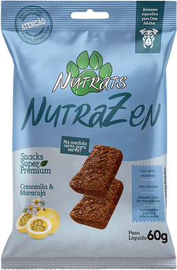 Snacks Nutrats Nutrazen para Cães Adultos sabor Camomila e Maracujá - 60 g