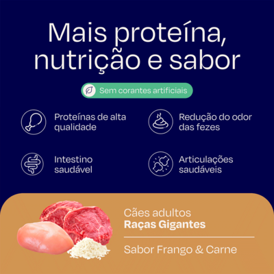 Ração Nutrilus Pro+ Sabor Frango e Carne para Cães Adultos de Raças Gigantes02