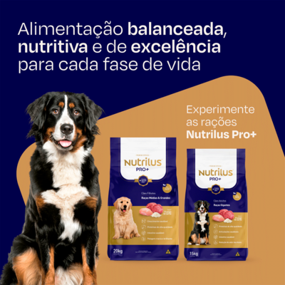 Ração Nutrilus Pro+ Sabor Frango e Carne para Cães Adultos de Raças Gigantes03