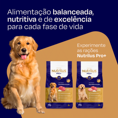 Ração Nutrilus Pro+ Sabor Carne para Cães Adultos de Médias e Grandes03