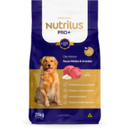 Ração Nutrilus Pro+ Sabor Carne para Cães Adultos de Médias e Grandes - 20Kg