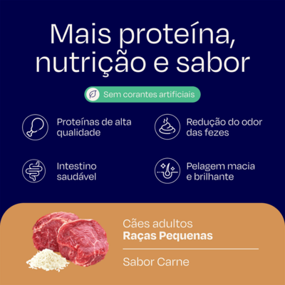 Ração Nutrilus Pro+ Sabor Carne para Cães Adultos de Raças Pequenas02