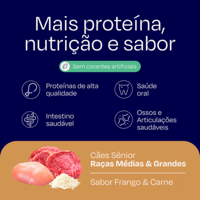 Ração Nutrilus Pro+ Frango & Carne para Cães Sênior03