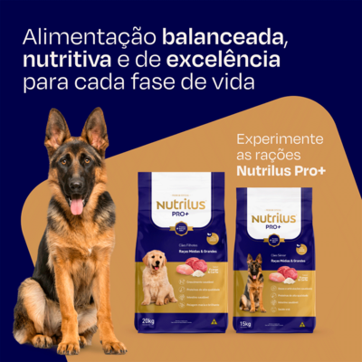 Ração Nutrilus Pro+ Frango & Carne para Cães Sênior4