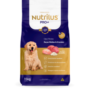 Ração Nutrilus Pro+ Frango & Carne para Cães Filhotes - 15Kg