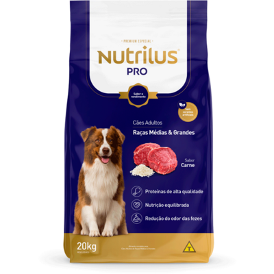 Kit Ração Nutrilus Pro Carne para Cães Adultos01