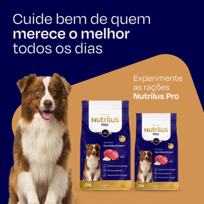 Kit Ração Nutrilus Pro Carne para Cães Adultos
