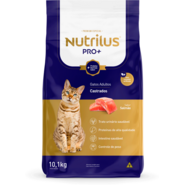 Ração Nutrilus Pro+ Salmão para Gatos Adultos Castrados - 10,1Kg