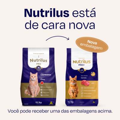 Kit Ração Nutrilus Pro+ Carne para Gatos Adultos Castrados02