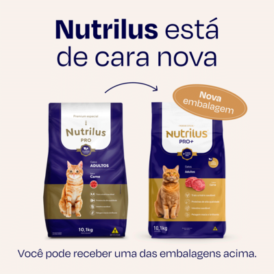 Ração Seca Nutrilus Pro+ Carne para Gatos Adultos - 10,1 Kg02
