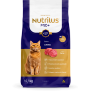 Ração Nutrilus Pro+ Carne para Gatos Adultos - 10,1Kg