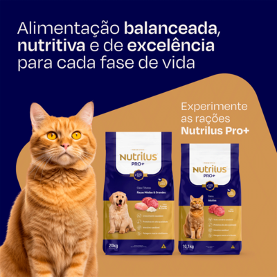 Ração Seca Nutrilus Pro+ Carne para Gatos Adultos - 10,1 Kg04
