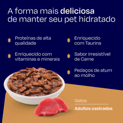 Ração Úmida Nutrilus Sabor Atum para Gatos Adultos Castrados02