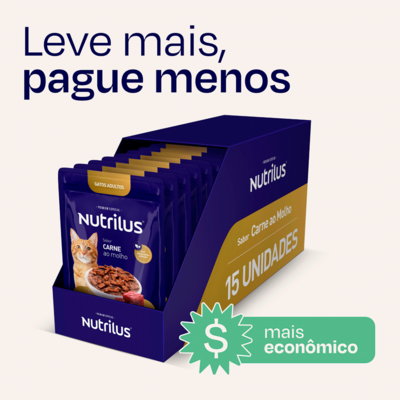 Ração Úmida Nutrilus Sabor Carne para Gatos03