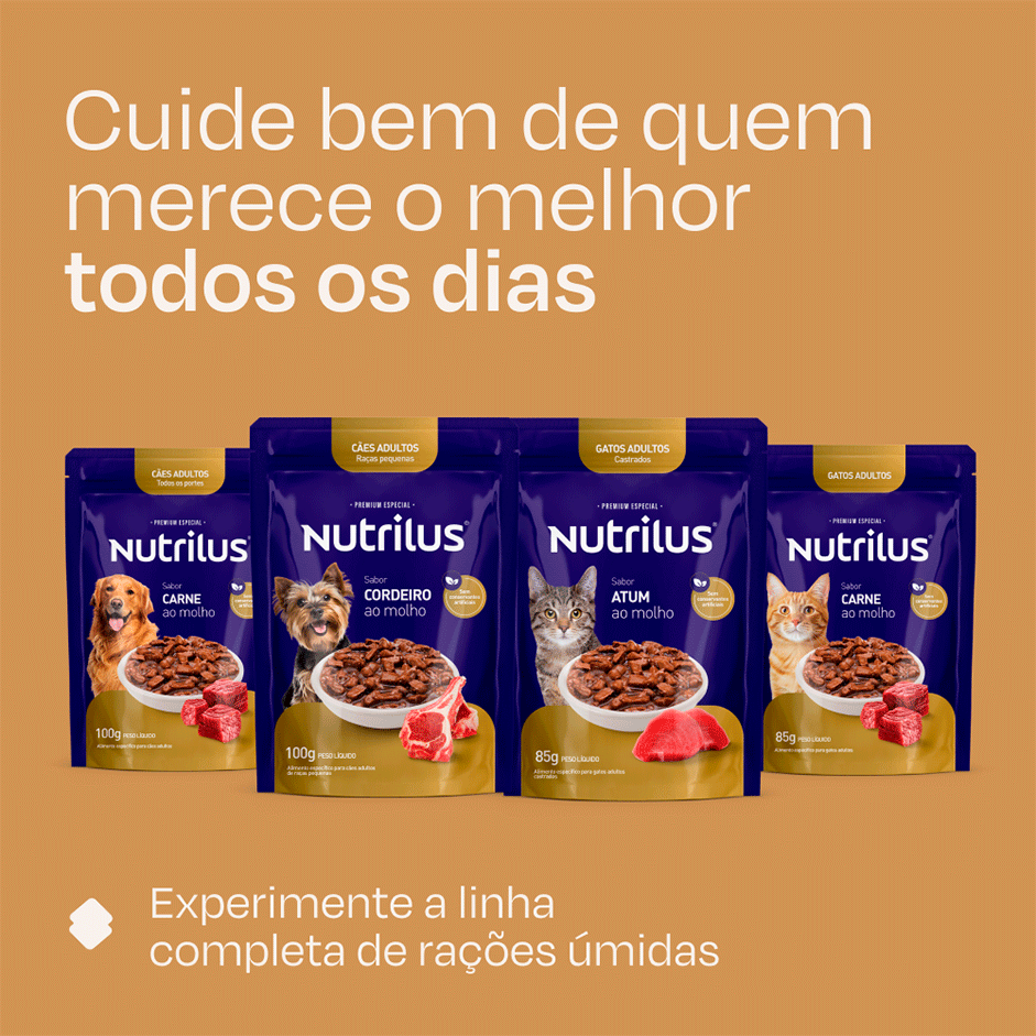 Ração Úmida Nutrilus Sabor Carne para Gatos Adultos - 85 g
