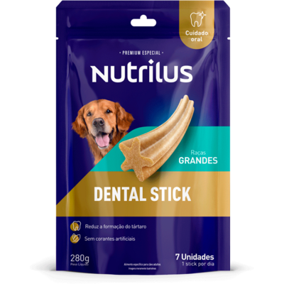 Petisco Nutrilus Dental Stick para Cães Adultos Porte Grande01