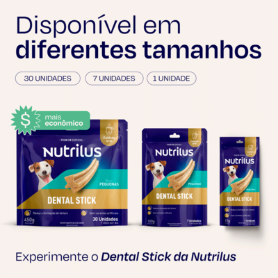 Petisco Nutrilus Dental Stick para Cães Adultos Porte Pequeno