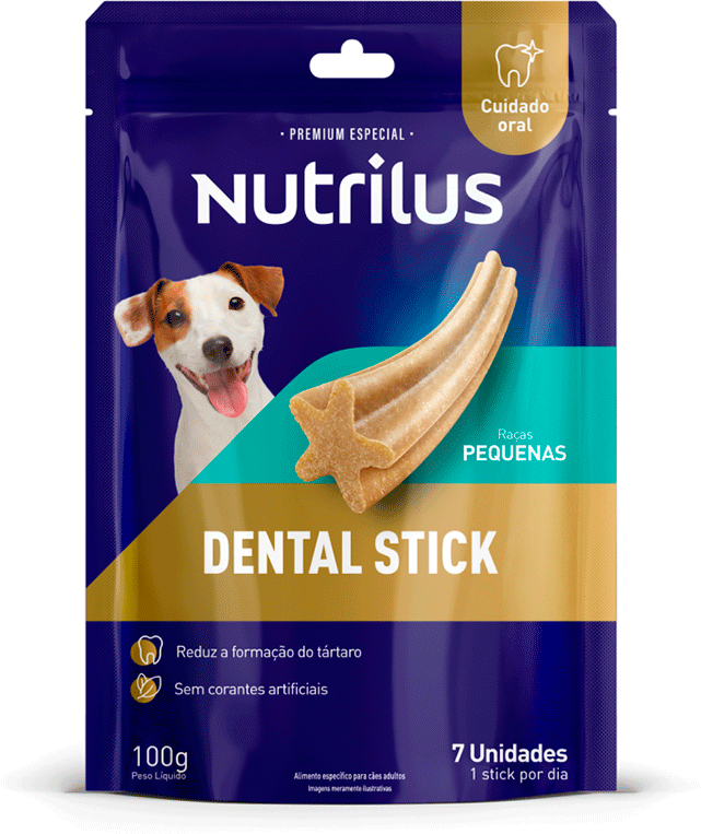 Petisco Nutrilus Dental Stick para Cães Adultos Porte Pequeno - 7 Unidades