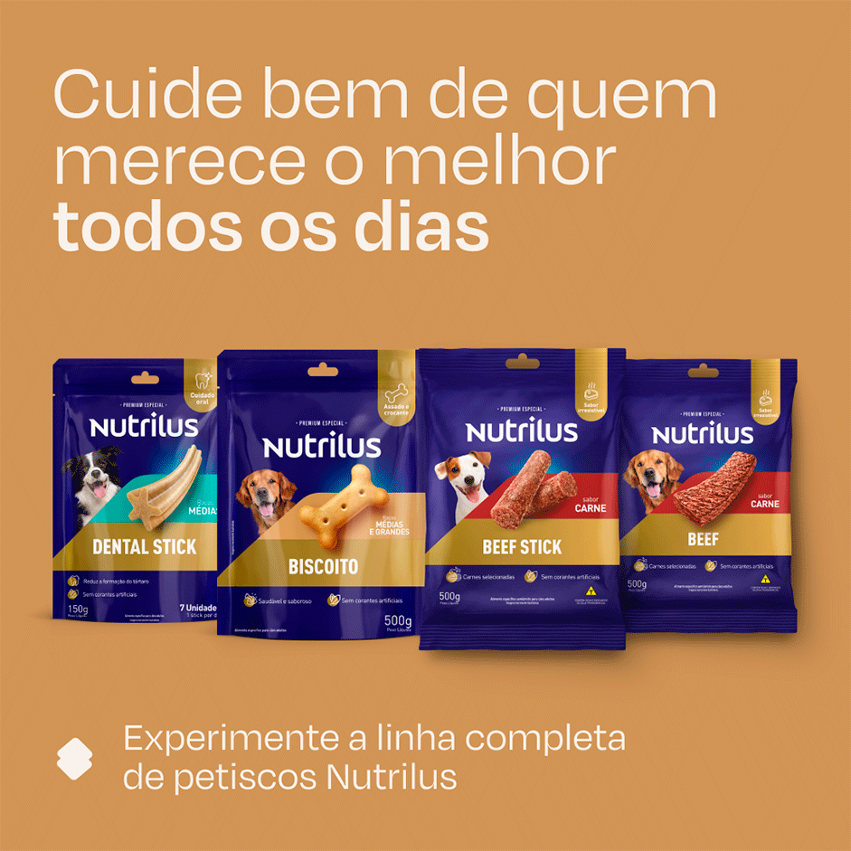 Biscoito Nutrilus para Cães Adultos Porte Médio e Grande - 500 g