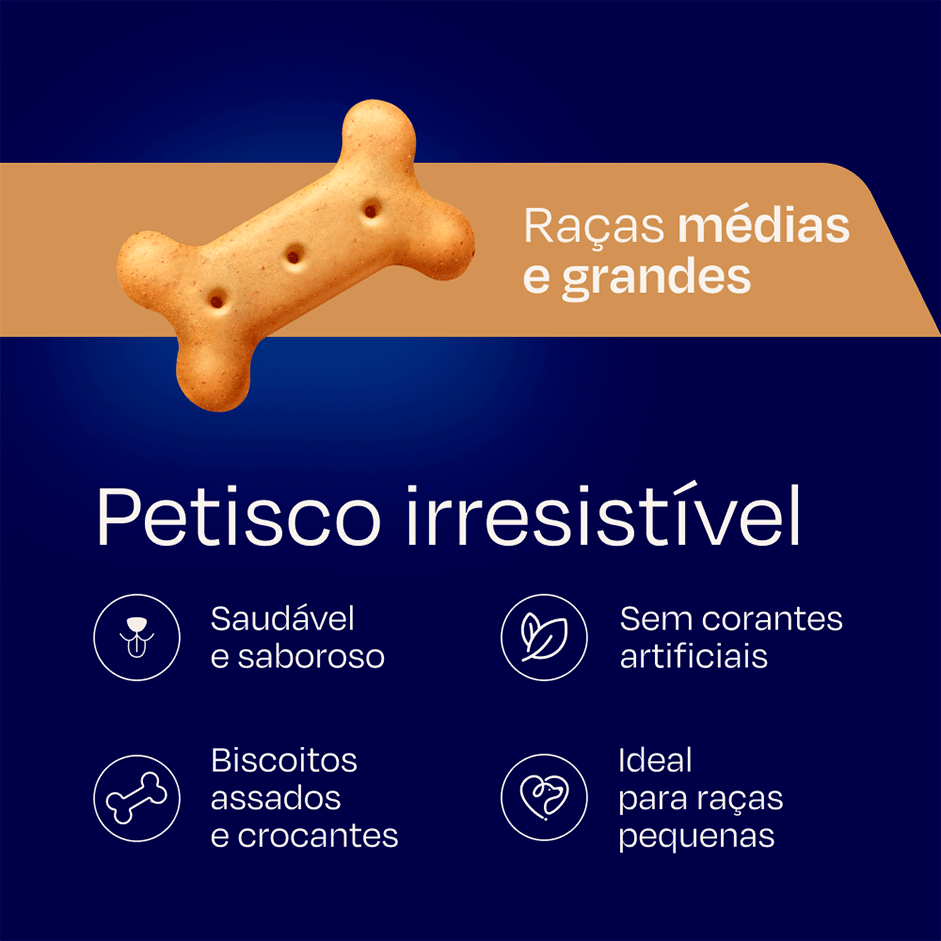 Biscoito Nutrilus para Cães Adultos Porte Médio e Grande - 500 g