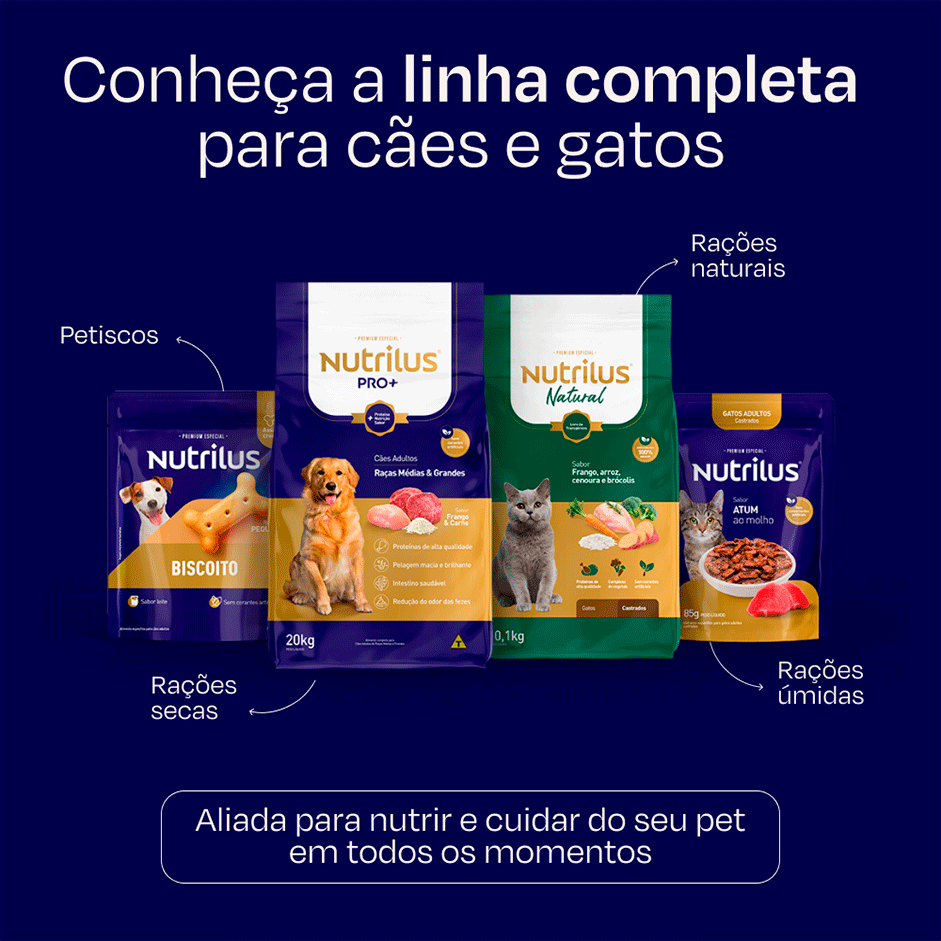 Biscoito Nutrilus para Cães Adultos Porte Médio e Grande - 500 g