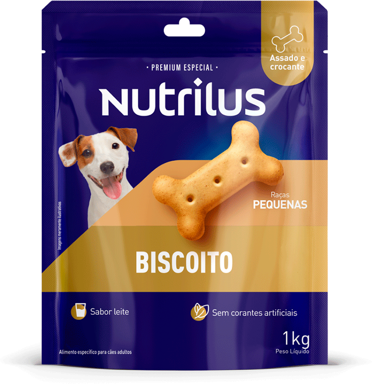 Biscoito Nutrilus para Cães Adultos Porte Pequeno - 1Kg