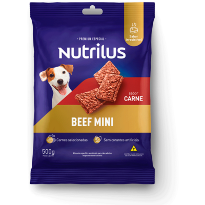 Bifinho Nutrilus Mini para Cães Adultos Sabor Carne01