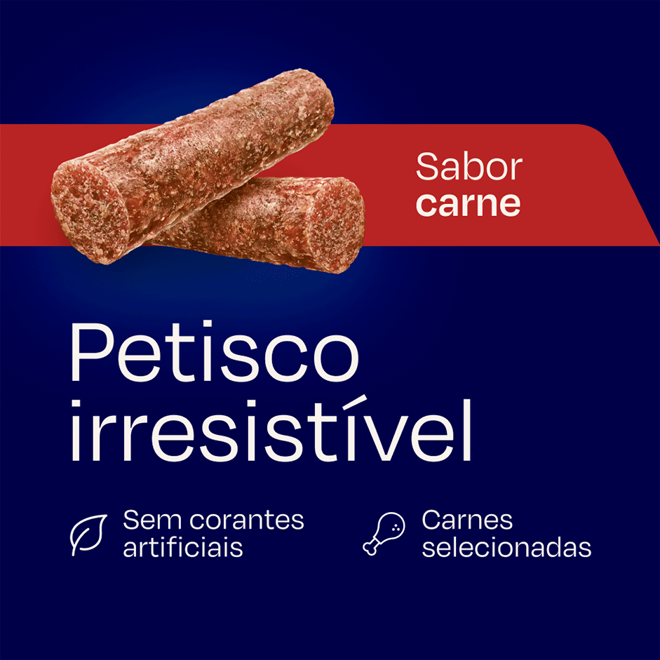 Bifinho Nutrilus Mini Stick para Cães Adultos Sabor Carne - 500g