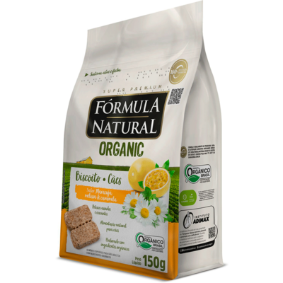 Biscoito Fórmula Natural Organic para Cães Adultos Sabor Maracujá Melissa e Camomila