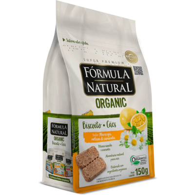 Biscoito Fórmula Natural Organic para Cães Adultos Sabor Maracujá Melissa e Camomila