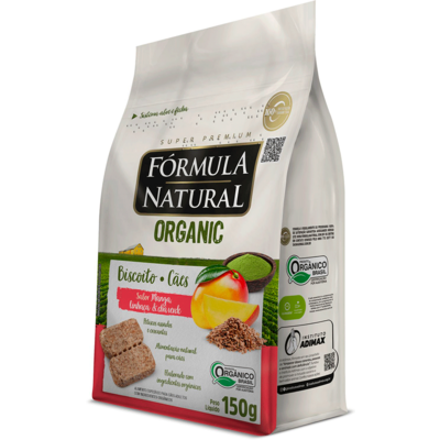 Biscoito Fórmula Natural Organic para Cães Adultos Sabor Manga Linhaça e Chá Verde