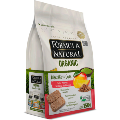 Biscoito Fórmula Natural Organic para Cães Adultos Sabor Manga Linhaça e Chá Verde